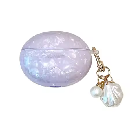 Headphone Cover for Huawei Freebuds 6i,Purple Sea Shell Pattern Design Shockproof Full Protective Ea