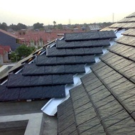 Genteng beton flat + Baja ringan (terpasang)