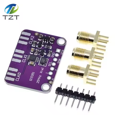 TZT 1/3PCS DC 3V-5V Si5351A Si5351 I2C Clock Generator Breakout Board Module Signal Generator Clock 