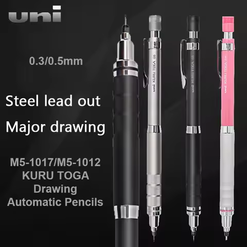 Uni Mechanical Pencil Mitsubishi KuruToga Auto Roulette Self-sharpening Core Propelling Pencils Stab