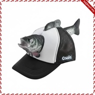leipupa Eye-Catching Fish Hat Sun Protection 3D Creature Cap Breathable Mesh Novelty Headwear for Ou