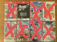 Switch game：勇氣默示錄 Bravely Default、塊魂 Encore 、NBA 2k23、NBA 2k20、FIFA 21
