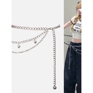 Waist Chain y2k Silver Thin Waist Accessories Female Retro Hot Girl Belt Matching Jeans yk Strip Bel