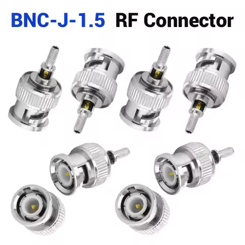50 Ohm Connector BNC-J-1.5 Male Plug Right Angle Crimp Extrusion for RG174 RG316 LMR100 Cable RF Ada