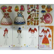 READY STOCK GIRL FASHION DESIGN STICKET SET FOR KIDS PLAYING FUN