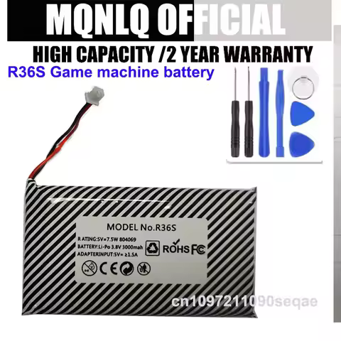 R36S Battery For Open source console R36S Game machine 3.7V 3000mAh Replacement Bateria with Tools