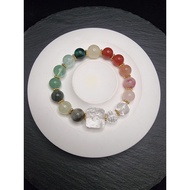 Full Crystal Quartz Mix Stone Bracelet 9 Tails Fox HQ 9-11mm F1458