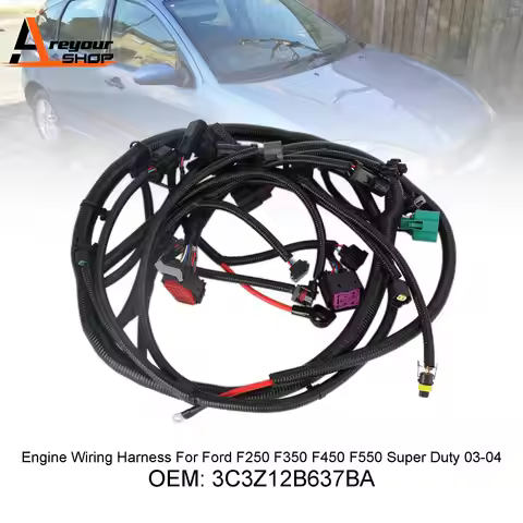 Areyourshop 3C3Z-12B637-BA Engine Wiring Harness for Ford F250 F350 F450 6.0L V8 2003