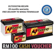 Banner AGM DIN 92 DIN 100 LN5 Auto Start Stop Car Battery Bateri Kereta Mercedes BMW POSCHER