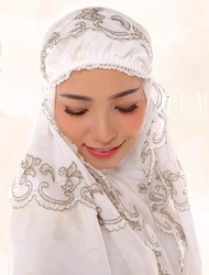 GSL Mukena Dewasa KD Adiba Terbaru Adem Andin Mewah Elegan Mukenah Bordir Jumbo Cantik Putih