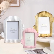 Home aesthetic picture frame photo holder stand retro cactus design framed display picture decorate