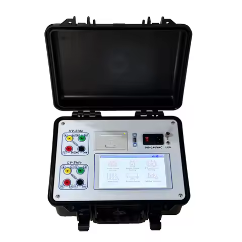4 Terminals Touch Screen Neutral Point Transformer Turns Ratio Tester TTR Vector Group Detection Pha