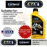 (SAE40) (1L) 💯💯ORIGINAL CORTECO HD40 EXCEEDS API SF/CF (MINERAL/5000.KM)