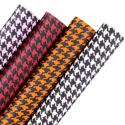 Paper Cranes Bird Pattern Artificial Faux Synthetic Leather Fabric For Bows DIY Craft Earring H0423