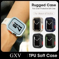 Rugged TPU Silicone Soft Case for iWatch Ultra 49mm 45mm 44mm 41mm 40mm Full Cover Durable Shockproof  Protective Case Bumper for iWatch Series 8 7 6 5 4 SE2 Accessories