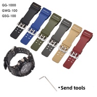 FOR CASIO Resin watchband Waterproof Camouflage wristband Accessories Silicone Watch Strap for Casio