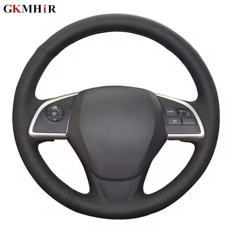 Black Artificial Leather DIY Car Steering Wheel Covers for Mitsubishi Outlander 2013 2014 ASX L200 2