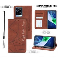 Case Infinix Note 10 Pro Flip Cover Wallet Leather Case Dompet Magnet