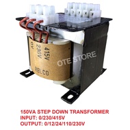 Step Down Power Transformers 150VA (Input Volt : AC 230/415V, Output Volt: AC12/24/110/240V)