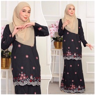 Baju kurung moden / Baju kurung sulam /Baju kurung rayon cotton