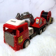 Toy Trailer Backhoe For Carrying Cars Wheels And Wires Children's Toys