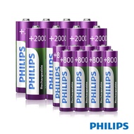 Philips 飛利浦 低自放充電電池 AA 3號 + AAA 4號 (各8入)
