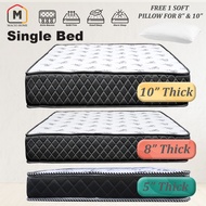 RestfulNights Store (Free Shipping) Dr. Macio 8 10  5 Synthetic Latex Single S.Single Queen King Size Mattress Tilam (Free Pillow)