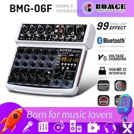 BOMGE 06F The latest 6-channel 99DSP Computer Recording Mixing DJ Audio Mixer Usb Bluetooth Interfac