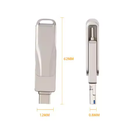 OTG 4in1 High Speed USB 3.0 Flash Drive 512GB 256GB 1TB for iPhone/TYPE-C/ AndroidThumb Memory Stick