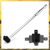 (HARB) 1/2 Breaker Bar 18-Inch Length Rotating Flex Head -V Steel Breaker Bar 1/2 Inch Drive