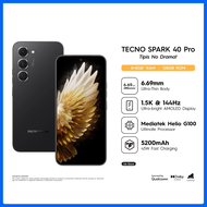 TECNO SPARK 40 Pro [8GB/128GB] 1.5K & 144Hz AMOLED Display 5200mAh - Hp Murah - Bisa Cicilan Tanpa K