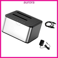 Auro Fast Speed USB3 0 Double Slot HDD Drive Enclosure for 2 5in 3 5inch Drive Case