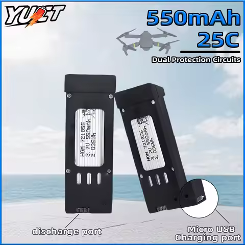 E58 JY019 Universal Model Aircraft Battery 3.7V 550mAh RC Aerial Photography Quadruple Folding Drone
