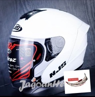 HELM NJS KAIROZ FREE/BONUS SPOILER SLOT INTERCOM SINGLE VISOR DARKSMOKE ORIGINAL