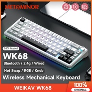 WEIKAV WK68 65% Wireless Mechanical Keyboard Hot Swap 68keys RGB Custom Blueooth Keyboard for PC MAC