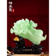 Decoration Living Room Wine Cabinet TV Cabinet Room Decoration Crafts Jade Cabbage Home Entrance U0V