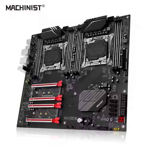 MACHINIST X99 D8 MAX Motherboard Dual LGA 2011-3 Support Xeon E5 V3 V4 Processor DDR4 ECC Desktop Me