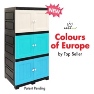 3 Tier Plastics Drawer Cabinet Abbaware Large Capacity/Plastic Storage Cabinet Colours of Europe/Plastic Organizer