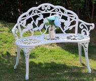 鑄鋁戶外長椅公園椅戶外長椅陽臺椅靠背長椅別墅庭院歐式戶外傢俱 w6998