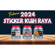 STICKER KUIH RAYA. STIKER BAHULU, KUIH SAMPERIT, KUIH KAPIT, BISKUT SUJI, TART NENAS, BISKUT DAHLIA,