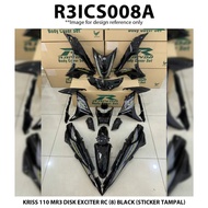 Cover Set Rapido KRISS 110 MR3 DISK EXCITER RC (8) Black Sticker Tampal Accessories Motor Kriss110 M