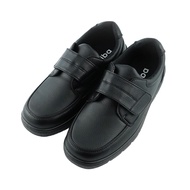 Shoes Club Hall 2 ARRIBA Aile Running Velcro Felt Plain Surface Student Leather Men's Black 107-FA61