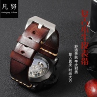 Retro Handmade Watch Strap Genuine Leather Men's Suitable for Panerai Hamilton Fossil Breitling Wanguo Seiko Rudder