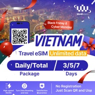 [ESIM] Vietnam Travel eSIM – High-Speed 4G with Unlimited Data (3/5/7 Days)