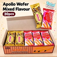 Mix 30pcs Apollo Wafer Chocolate Berkerim + Apollo Wafer Strawberry Berkerim