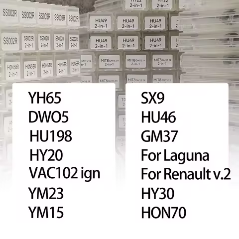 LISHI 2 IN 1 lishi 2 in 1 Tool YH65 DWO5 HU198 HY20 VAC102ign YM23 YM15 SX9 HU46 GM37 For Laguna For