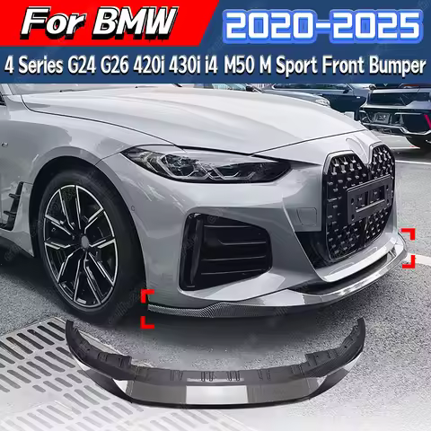 For BMW 4 Series G24 G26 420i 430i I4 M50 M Sport 2020 2021 2022 2023 2024 2025 Front Bumper Spoiler