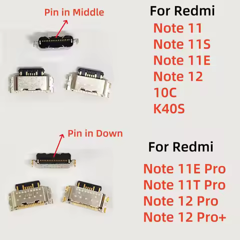 10-20pcs/lot For Xiaomi Redmi 10C Note 11 11S 11E 11T 12 Pro + 4G USB Jack Charging Port Connector P