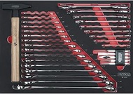 KS TOOLS SCS Spanner and Hammer Set, 31 pcs, 1/1 System Insert, Clear