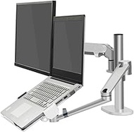 Ergonomic Laptop Stand Riser,Adjustable Monitor Stand For Desk For Office Home Workstation Library Study Room Silver 46x34x12cm(18x13x5inch)